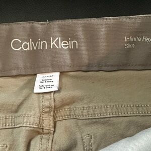 Calvin Klein Slim Stretch Pants in Khaki